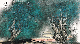 赵磊作品 《古柏》规格：100cmx200cm